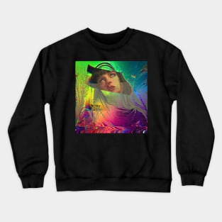 Uma Thurman Glitch Design Artwork Crewneck Sweatshirt